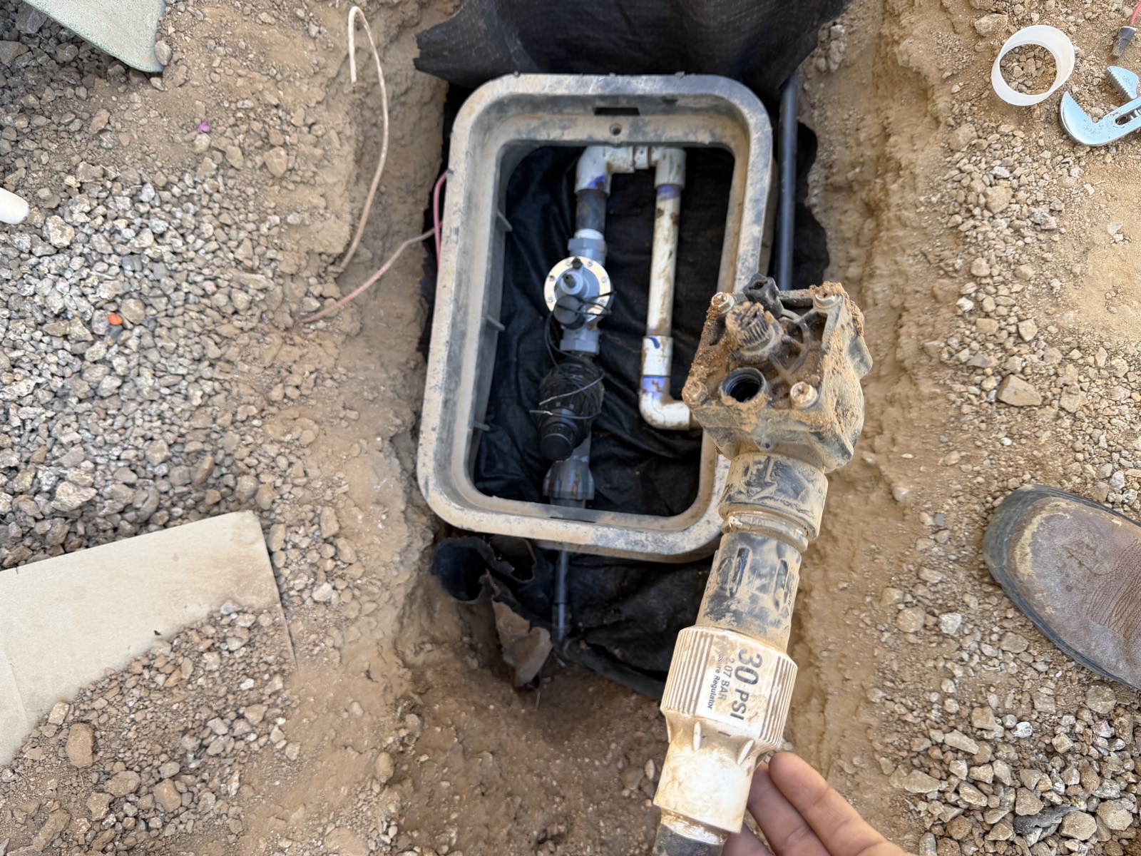 Irrigation valve box repair